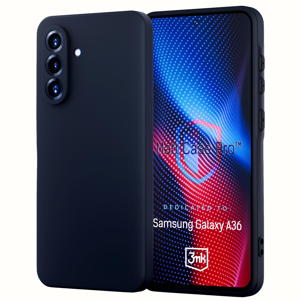 3mk Matt Case Pro for Samsung Galaxy A36, Matte Black