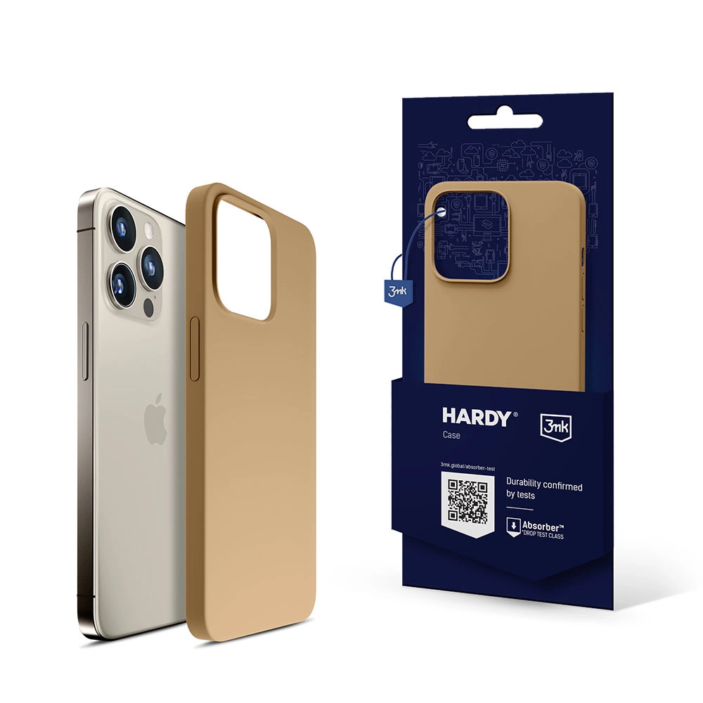 3mk Hardy Silicone MagPhone Case Cover iPhone 15 Pro Max - Gold
