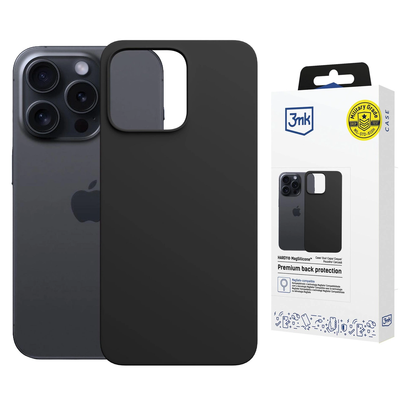 3mk Hardy MagSilicone vāciņš Apple iPhone 15 Pro Max - Pelēks | Phone Case Cover Gray
