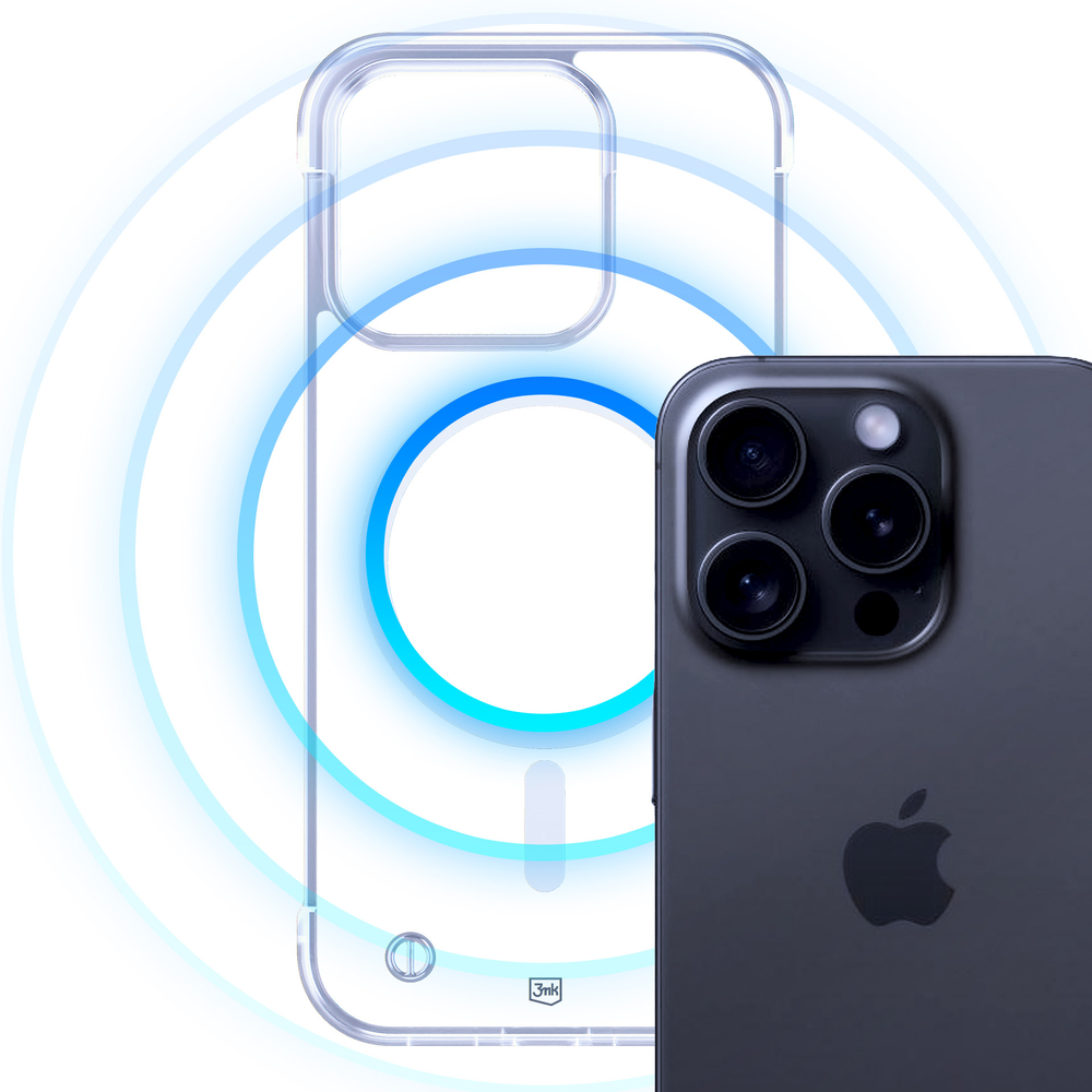3mk iPhone 15 Pro Max Case Just20g MagCase, Transparent