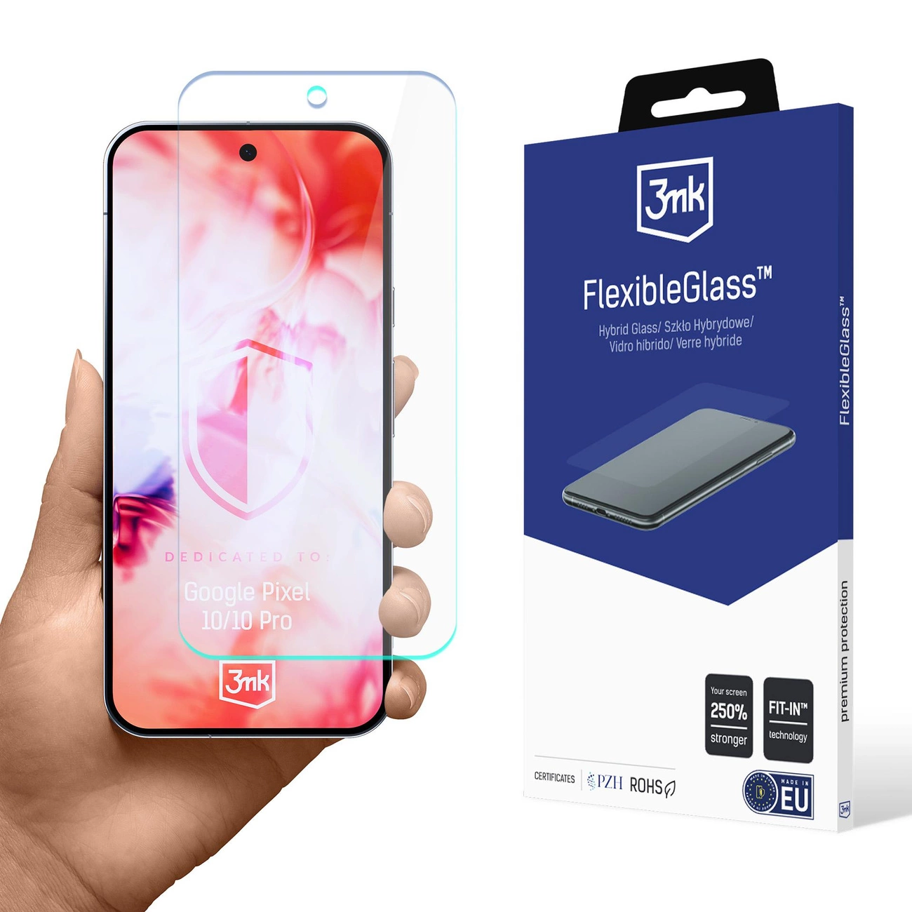Google Pixel 10 / 10 Pro 3MK Flexibleglass Lokāms Aizsargstikls | Tempered Glass Screen Protector