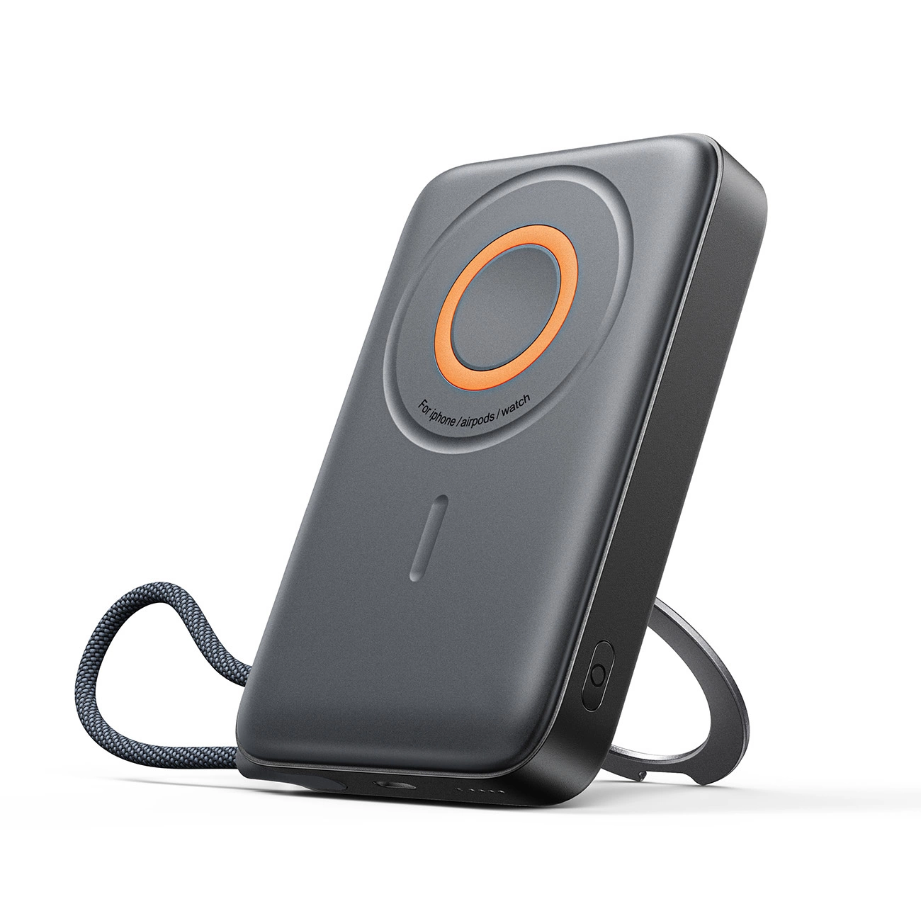 Joyroom JR-PBM02 Powerbanka 22.5W 10000mAh 3in1 Magnētiskā Induktīvā, Savietojama ar MagSafe, Iebūvētu Kabeli -...