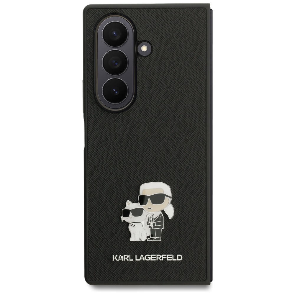 Чехол Karl Lagerfeld Saffiano Karl&Choupette Pin для Samsung Galaxy Z Fold7 - черный