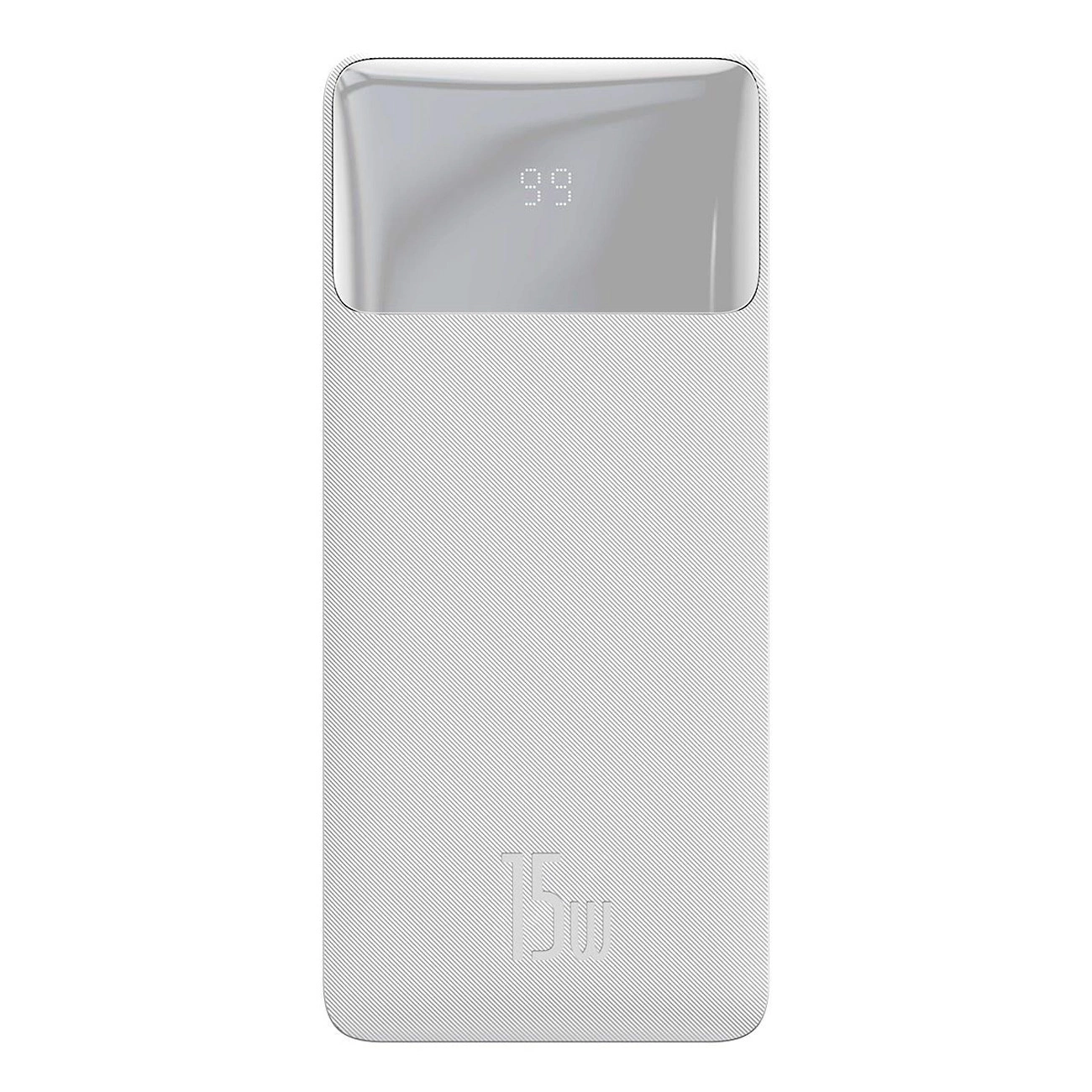 Baseus Bipow power bank with display 30000mAh 15W white (Overseas Edition) + USB-A - Micro USB cable 0.25m white...