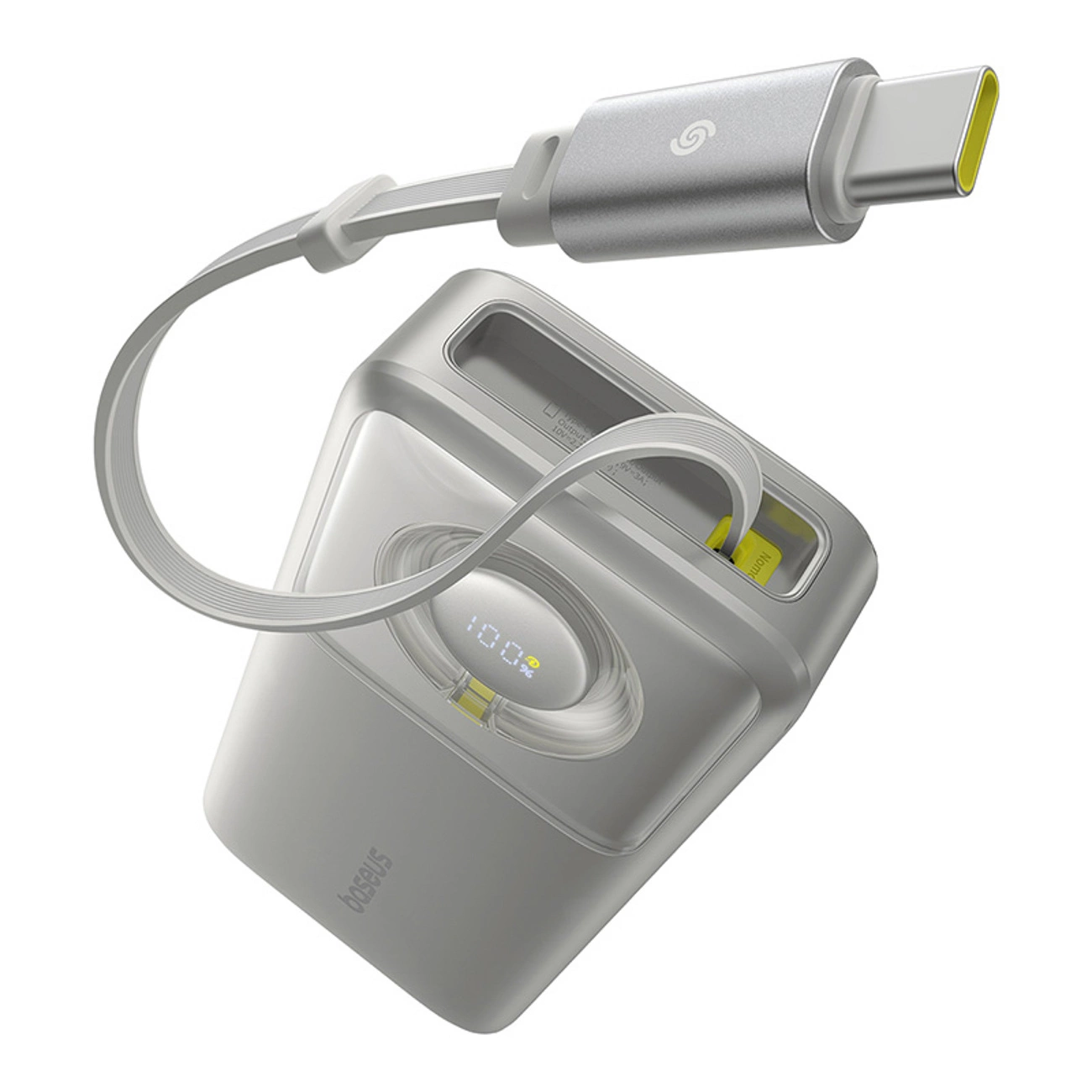 Baseus Free2Pull 20000мАч 65Вт внешний аккумулятор с втягивающимся USB-C...
