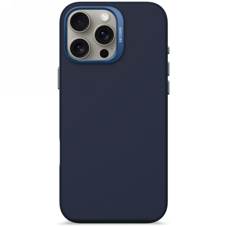 Decoded Silicone MagSafe Case for iPhone 16 Pro Max, Navy Blue