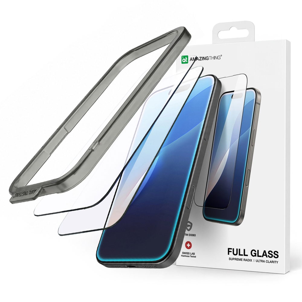 AmazingThing iPhone 17 Pro Max aizsargstikls Radix Full (2 gab.)