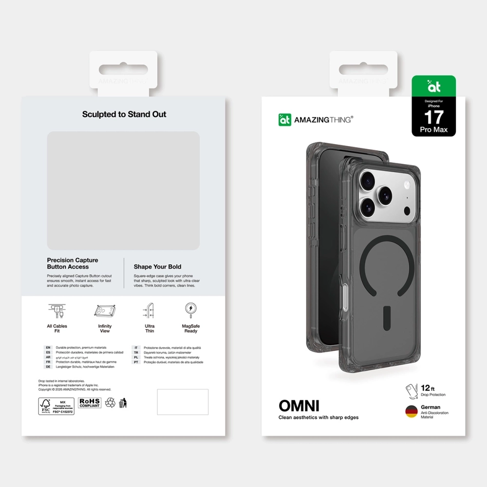 Amazingthing iPhone 17 Pro vāciņš Omni MagSafe, melns