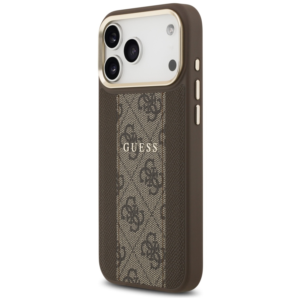Guess 4G Stripe MagSafe vāciņš iPhone 17 Pro Max - brūns | Phone Case Cover Brown (0)
