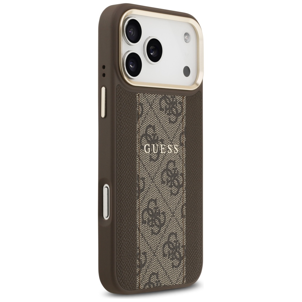 Guess 4G Stripe MagSafe vāciņš iPhone 17 Pro Max - brūns | Phone Case Cover Brown (2)