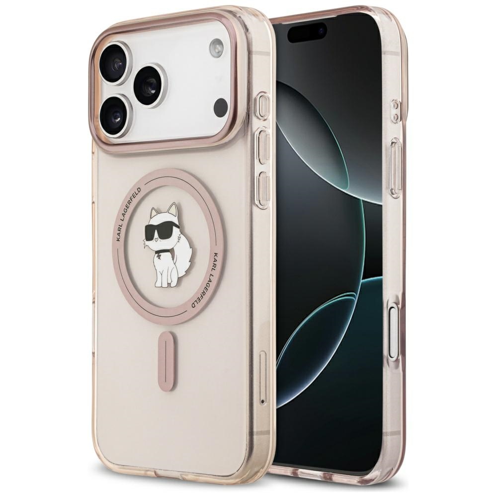 Чехол Karl Lagerfeld IML Choupette MagSafe для iPhone 17 Pro Max - розовый