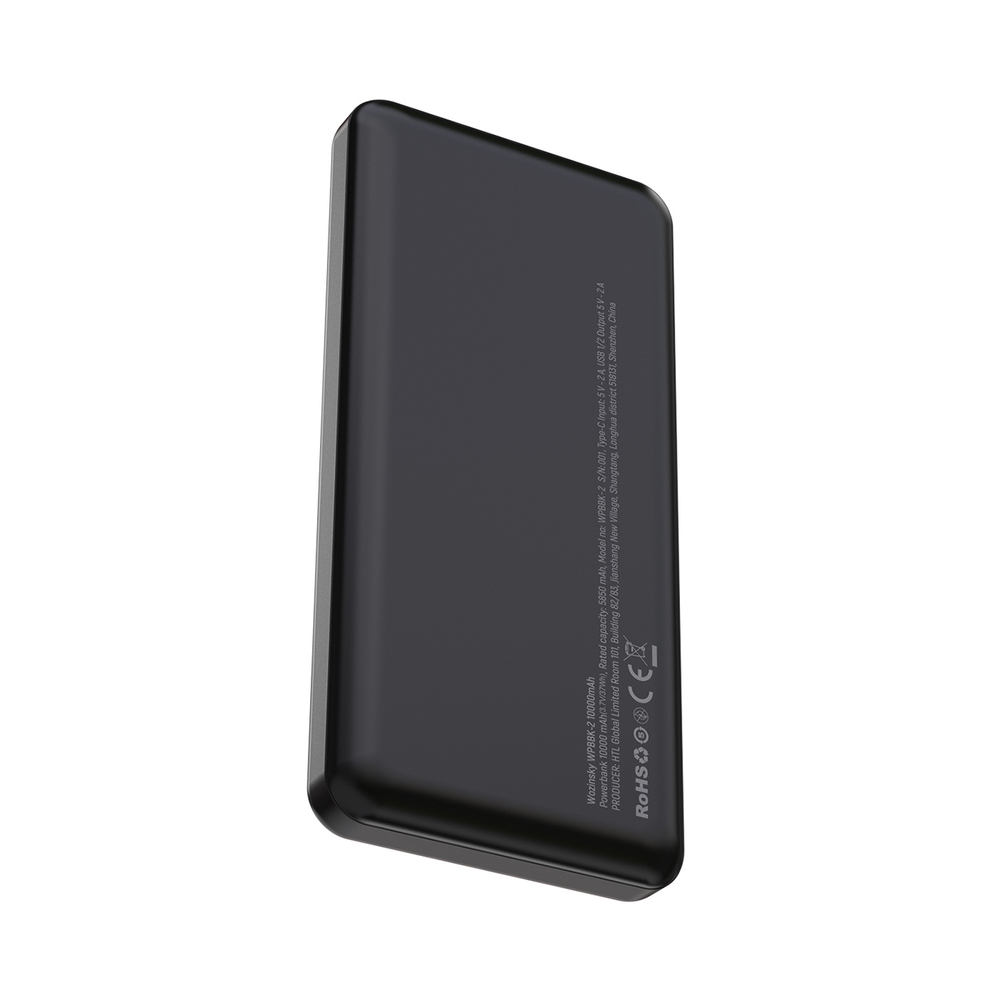 Wozinsky Wpower WPBBK-2 10000mAh ārējais akumulators, melns