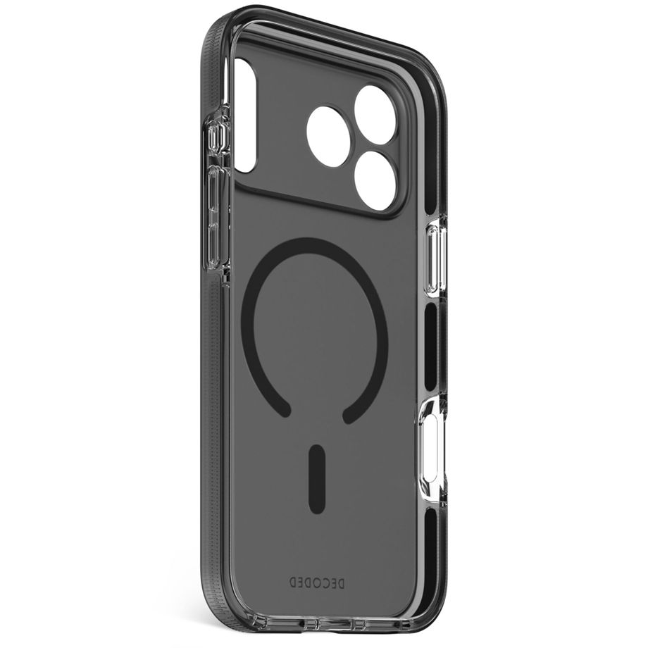 Decoded DropTec MagSafe Case for iPhone 17 Pro Max, Transparent/Black
