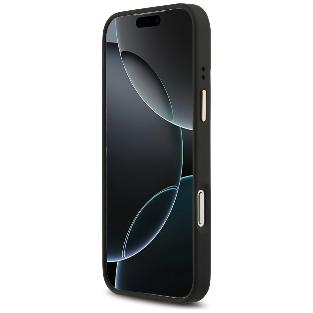 Guess 4G PU Stripe MagSafe vāciņš iPhone 17 Pro Max, Melns