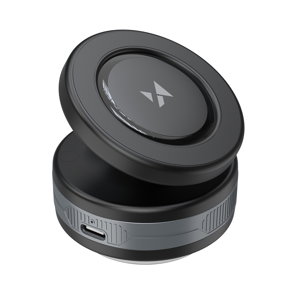 Wozinsky WUSQ-01 auto turētājs ar Qi lādētāju, MagSafe saderīgs, melns