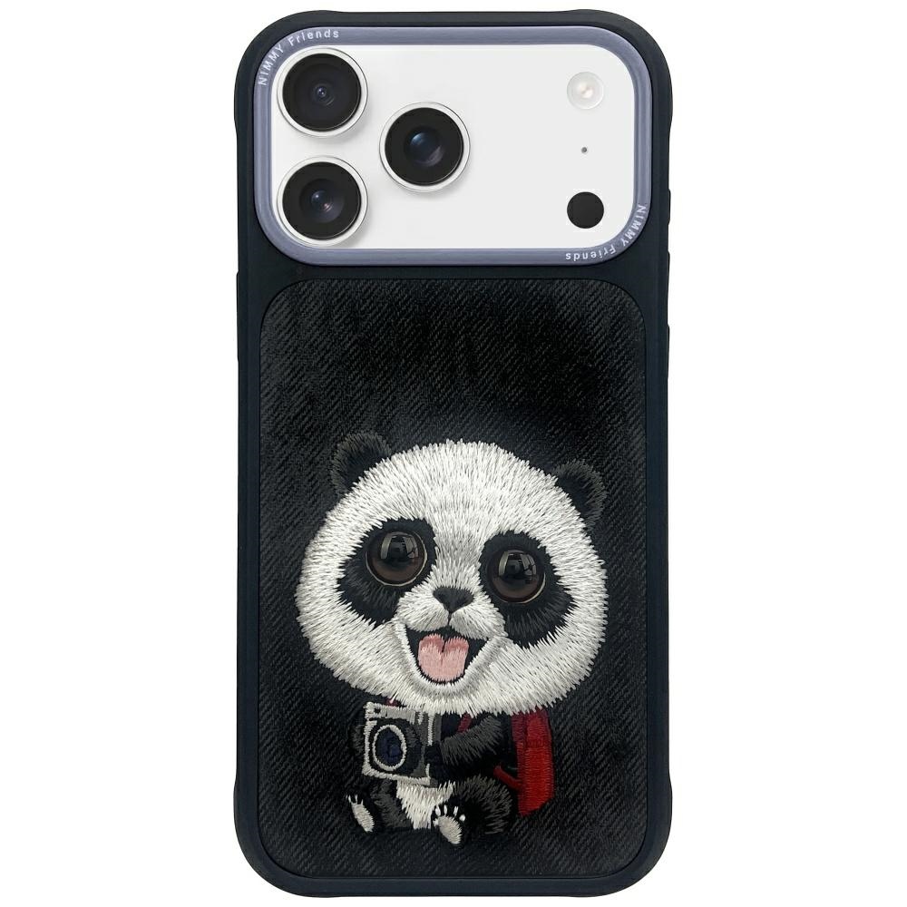 Nimmy Big Eyed Pet 2.0 Panda vāciņš iPhone 17 Pro Max – melns | Phone Case Cover