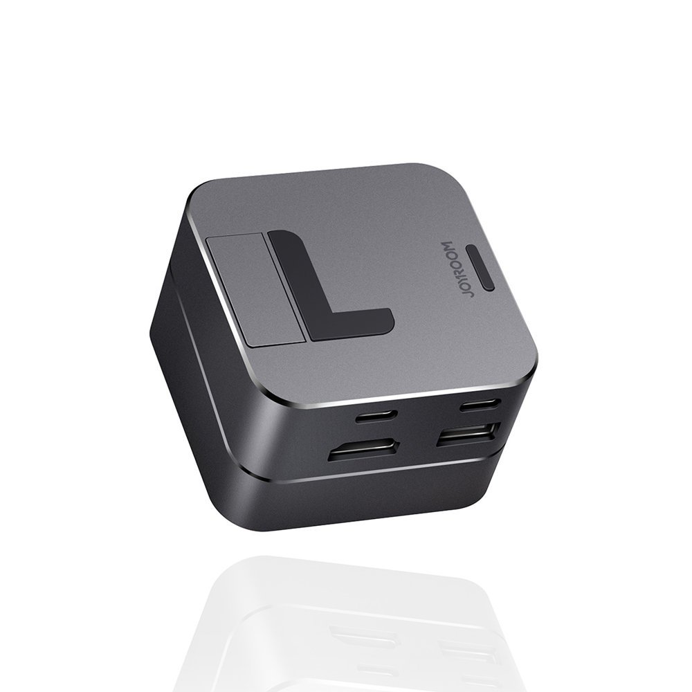 Хаб Joyroom S-H121 USB-C подставка – USB-A 3.0 / RJ45 / HDMI / USB-C / Thunderbolt для MacBook Pro –...