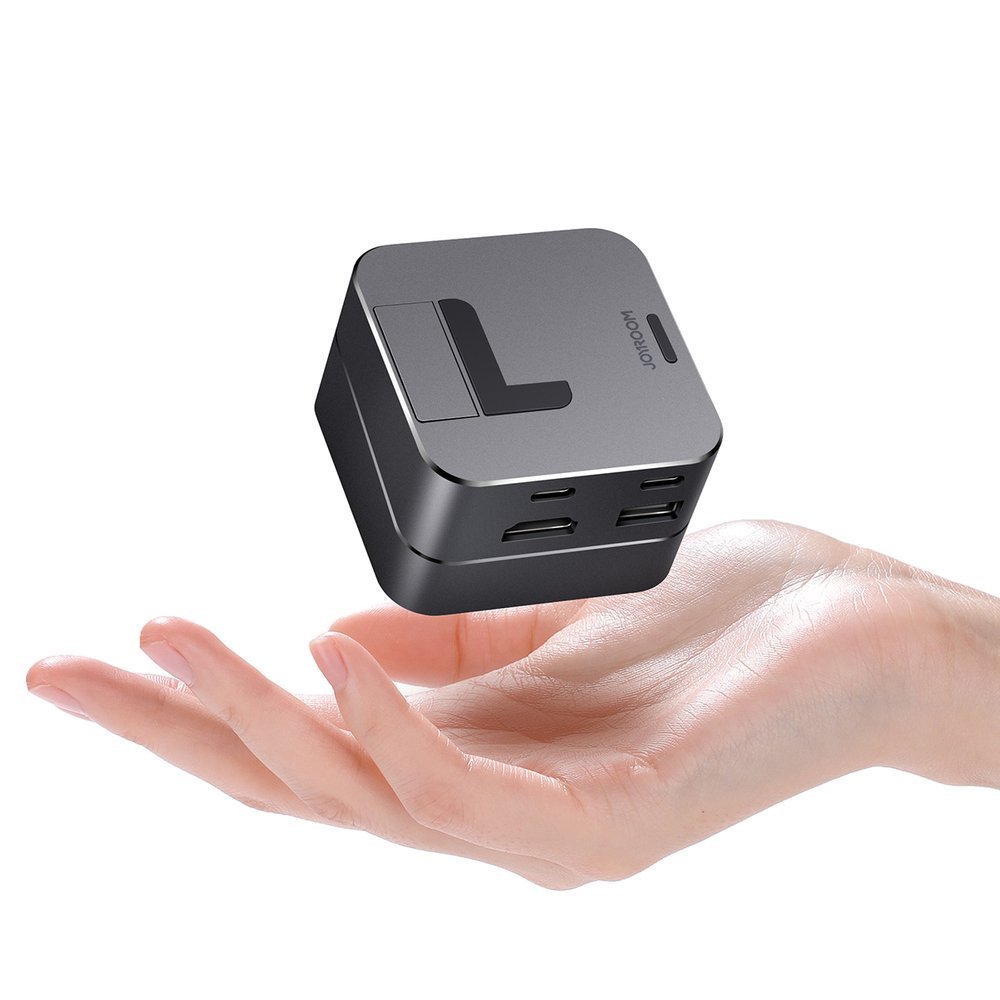 Хаб Joyroom S-H121 USB-C подставка – USB-A 3.0 / RJ45 / HDMI / USB-C / Thunderbolt для MacBook Pro –...