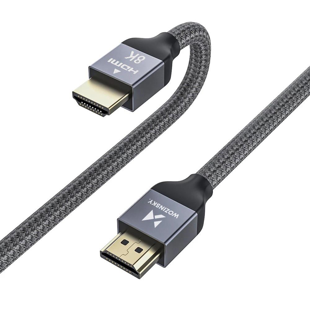 Wozinsky WHDMI-20 HDMI 2.1 Kabelis 8K 60Hz 48Gbps 2m, Sudraba