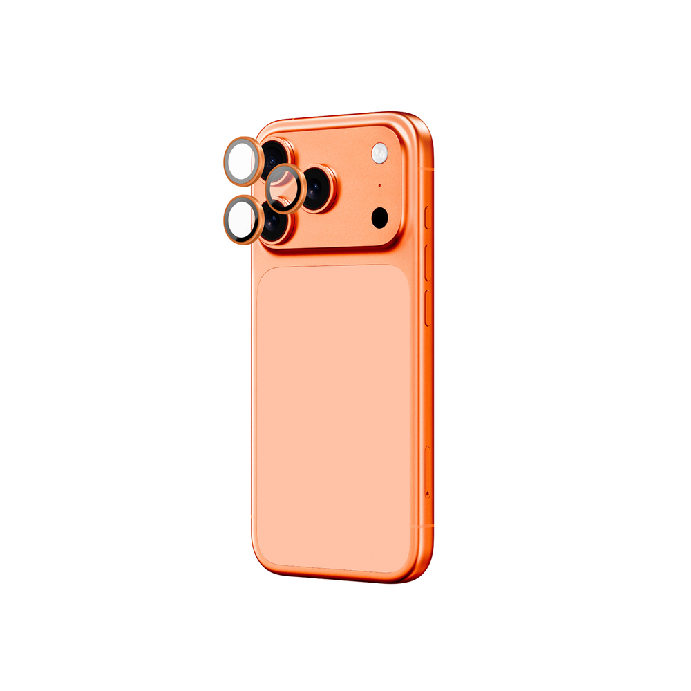 AmazingThing AR safīra kameras lēcas stikls iPhone 17 Pro / Pro Max telefonam – ar oranžu rāmi | Camera Glass...