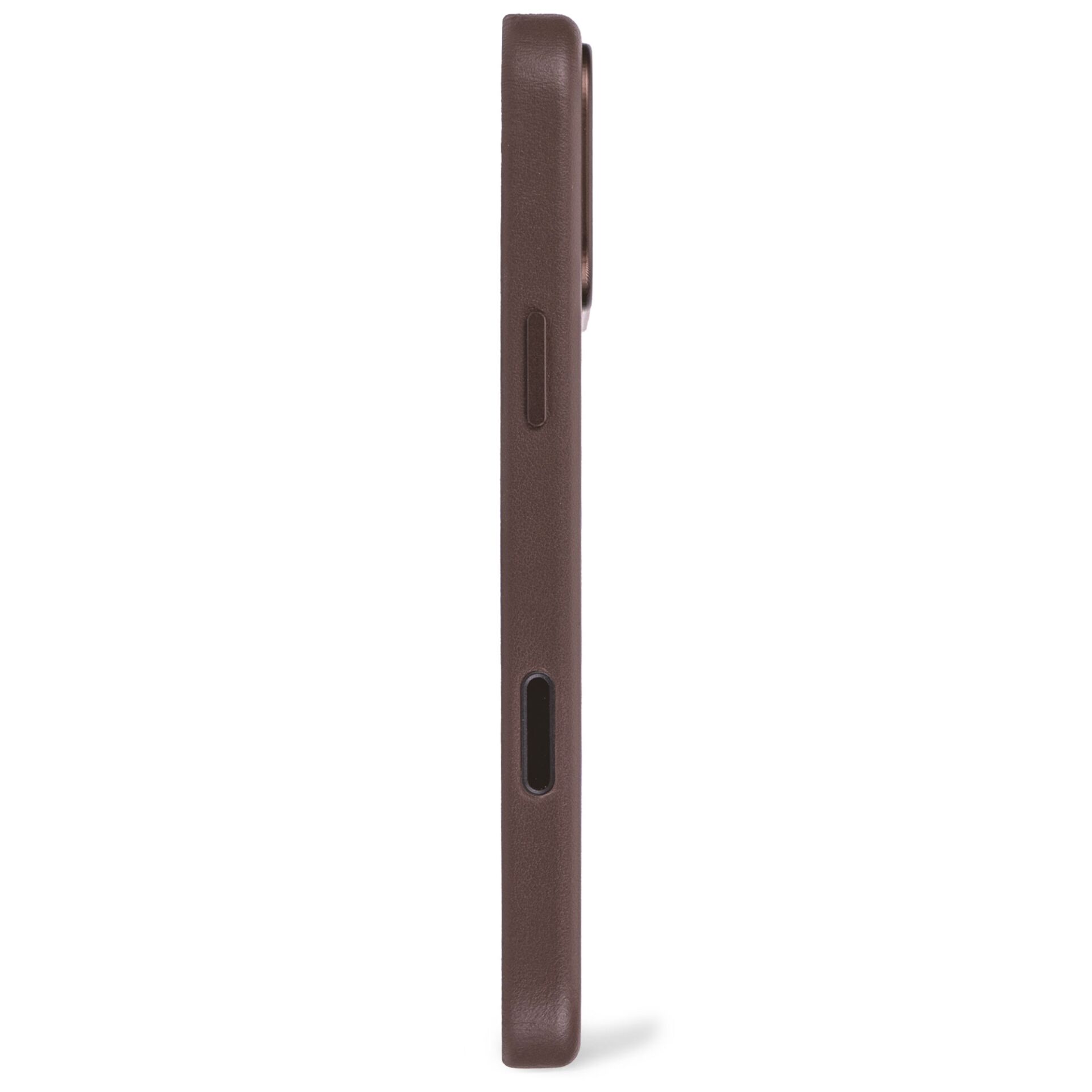 Кожаный чехол Decoded Leather Backcover MagSafe для iPhone 17 Pro, Коричневый