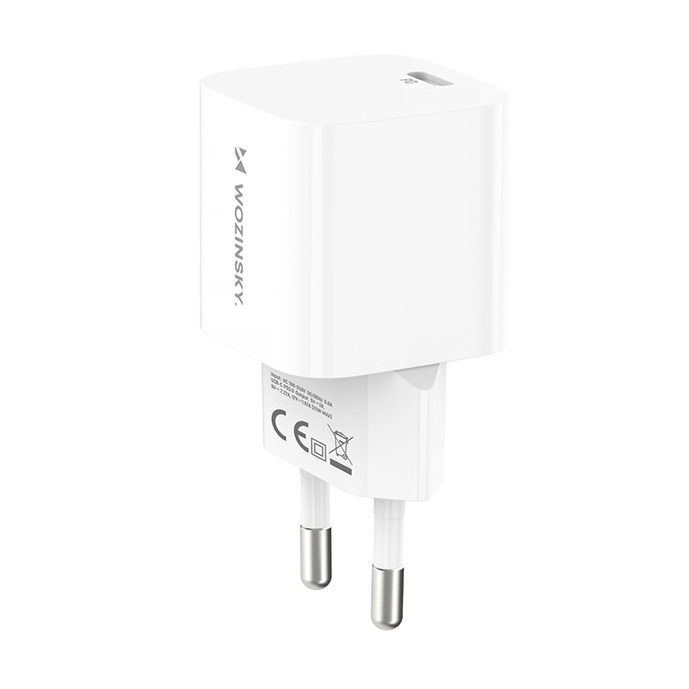 Wozinsky CMWCS USB-C PD 20W sienas lādētājs – balts
