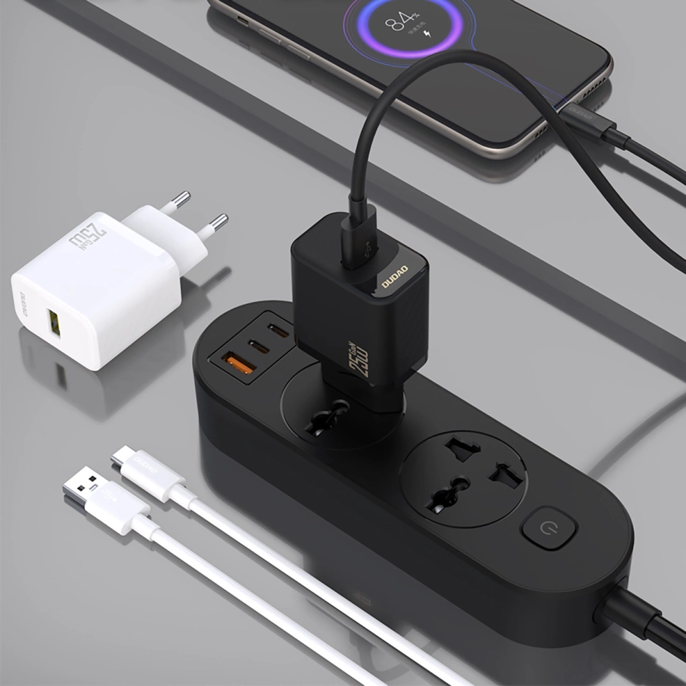 Dudao A27S 25W GaN USB-A lādētājs – melns