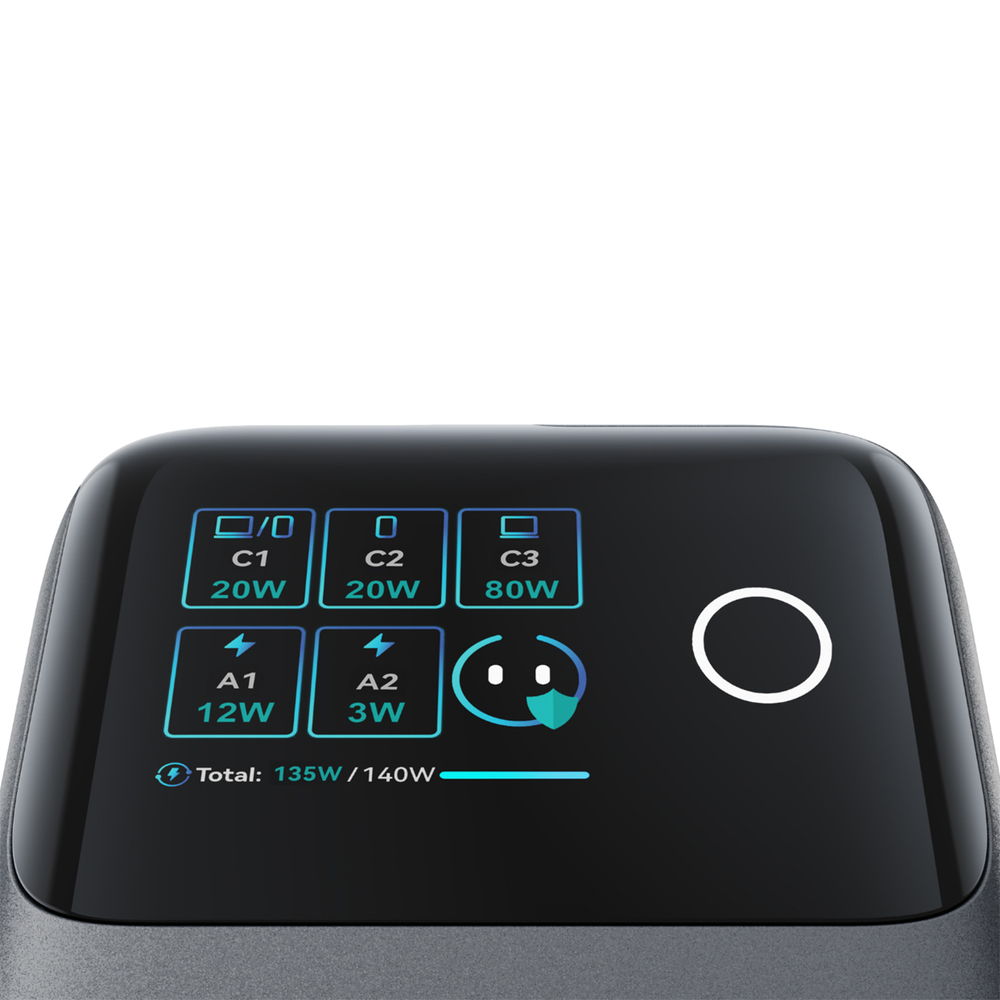 Настільний зарядний пристрій Joyroom Podix JR-TRD01 GaN 140W з 5 портами та... (2)