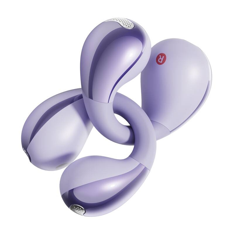 Беспроводные наушники-клипсы QCY Crossky C30 OWS Bluetooth 5.4 - фиолетовые