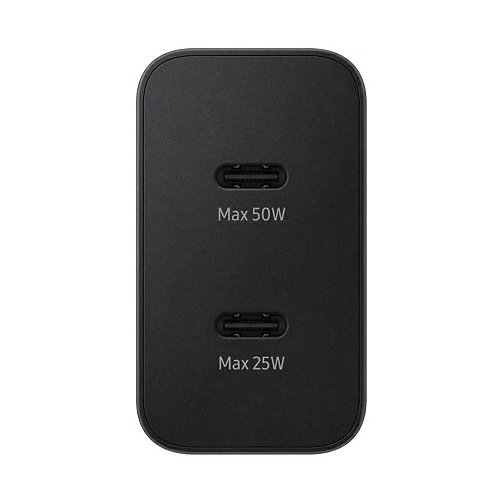 Samsung Power Adapter Duo EP-T5020XBEGEU tīkla lādētājs 2x USB‑C 50 W – melns