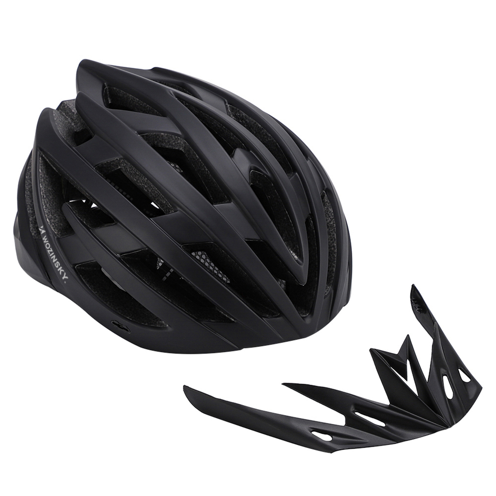Велошлем MTB Wozinsky HT-28VCD с USB-фонарем L черный