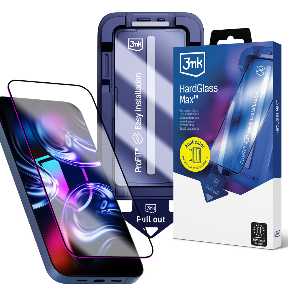 Aizsargstikls 3mk iPhone 17 Pro HardGlass Max | Tempered Glass Screen Protector