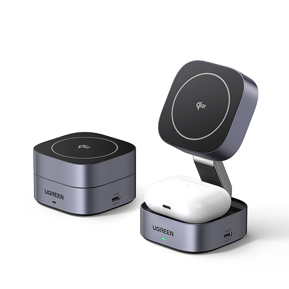 3-in-1 Wireless Charger Ugreen W702 MagSafe Qi2 Black