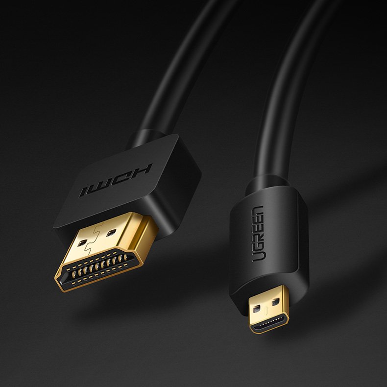 Кабель Ugreen HDMI - Micro HDMI 4K 60Hz 1.5м черный (30102)