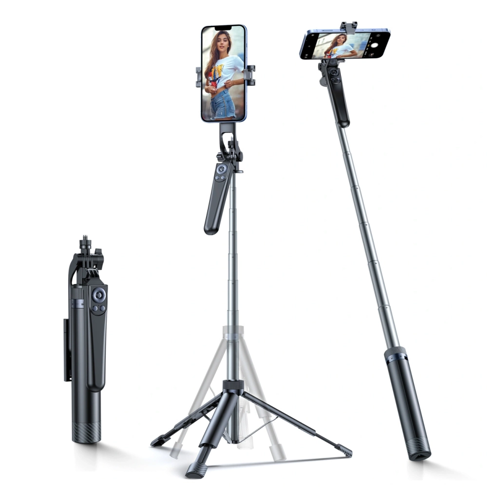 Wozinsky WC1Y70S teleskopiskā selfiju nūja un statīvs 1.7m, melns