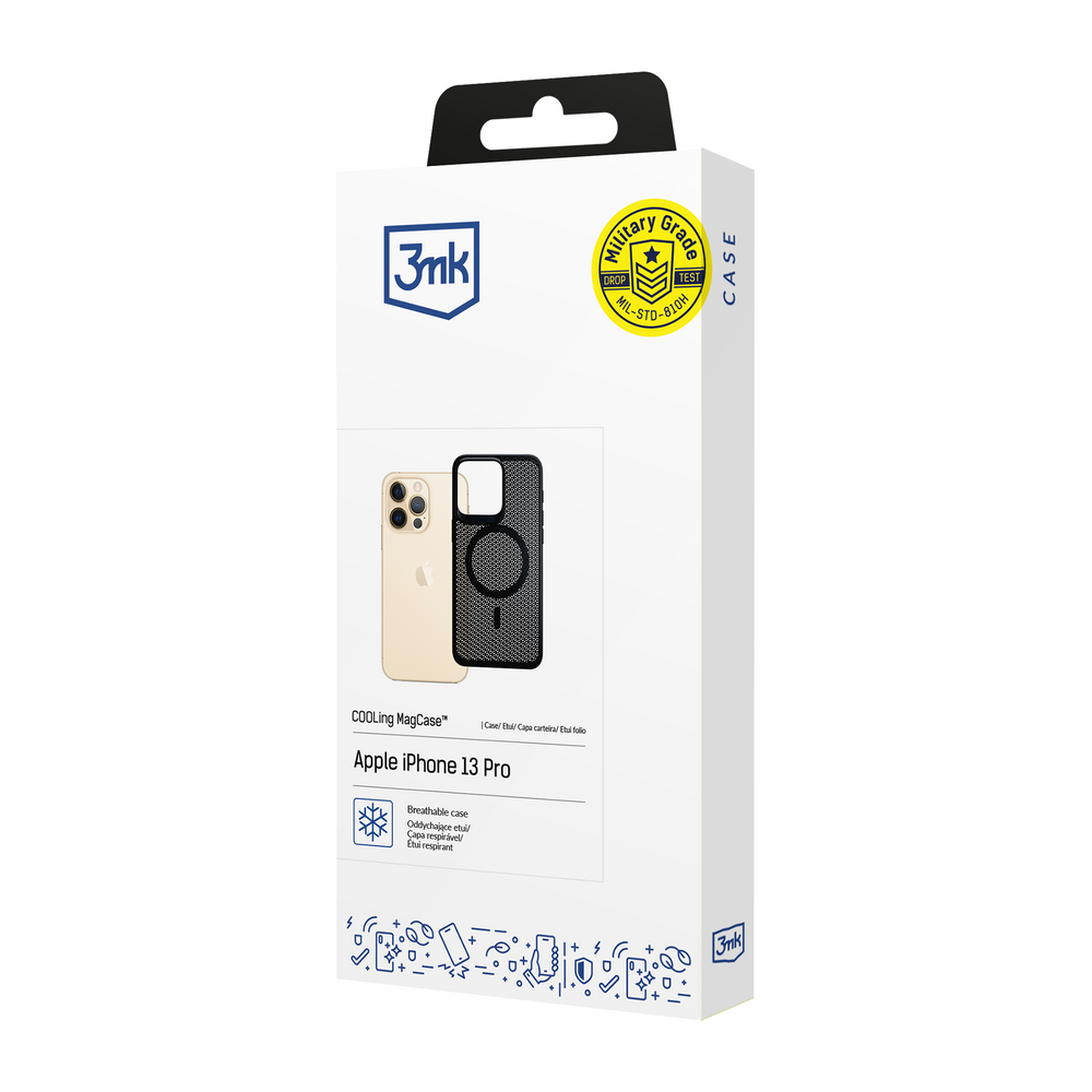 3mk COOLing MagCase vāciņš Apple iPhone 13 Pro, Melns