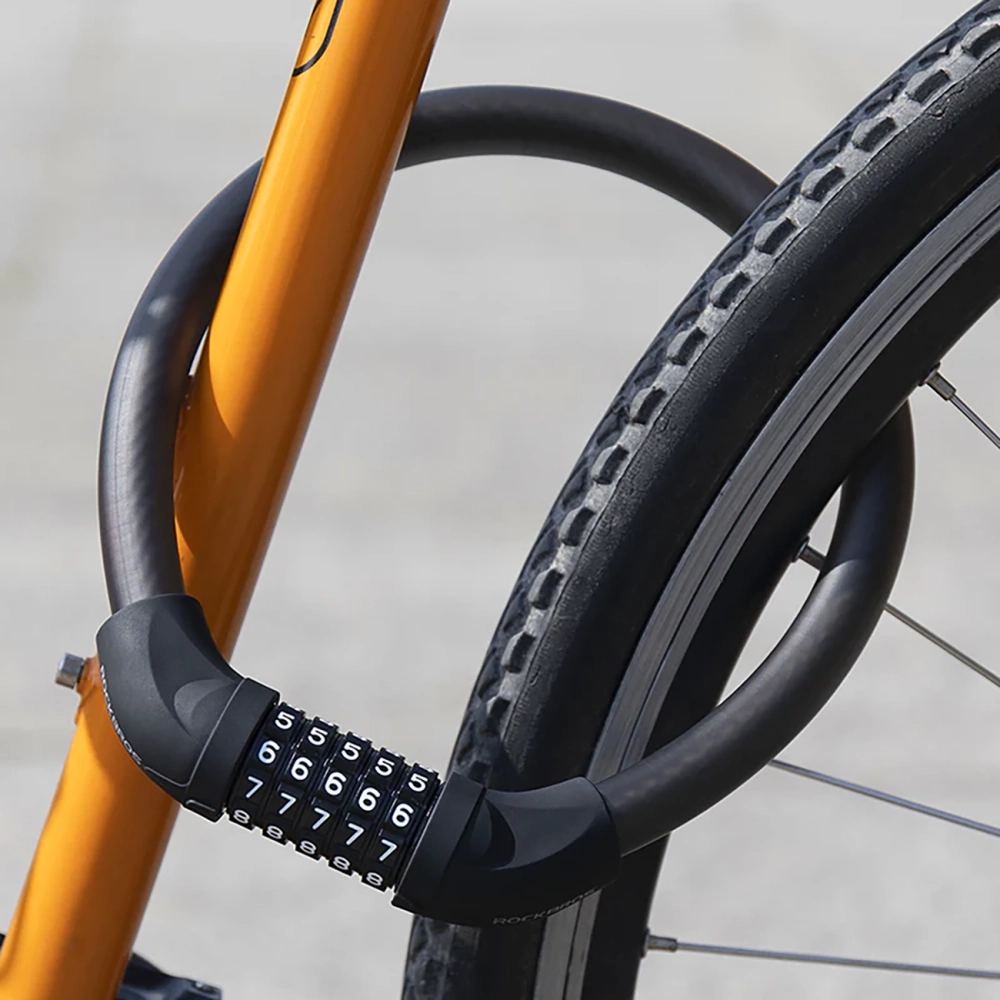 Rockbros RKS570-RD velosipēda saslēdzējs ar kodu, tērauda trose