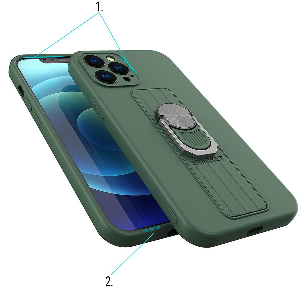 Silikona vāciņš ar gredzenu-statīvu Samsung Galaxy