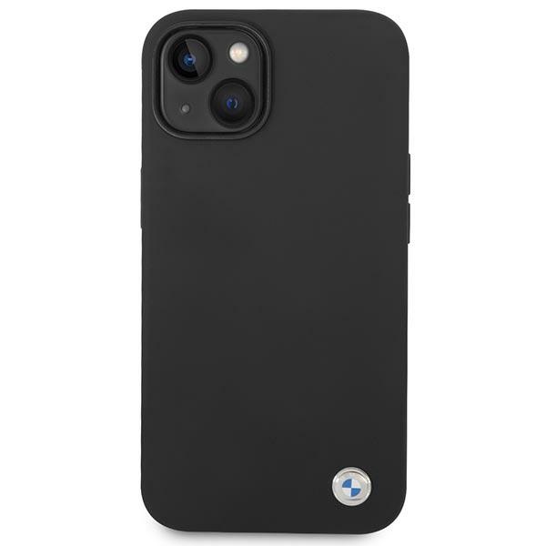 BMW Silikona vāciņš iPhone 14 Plus ar metāla logo Melns (1)