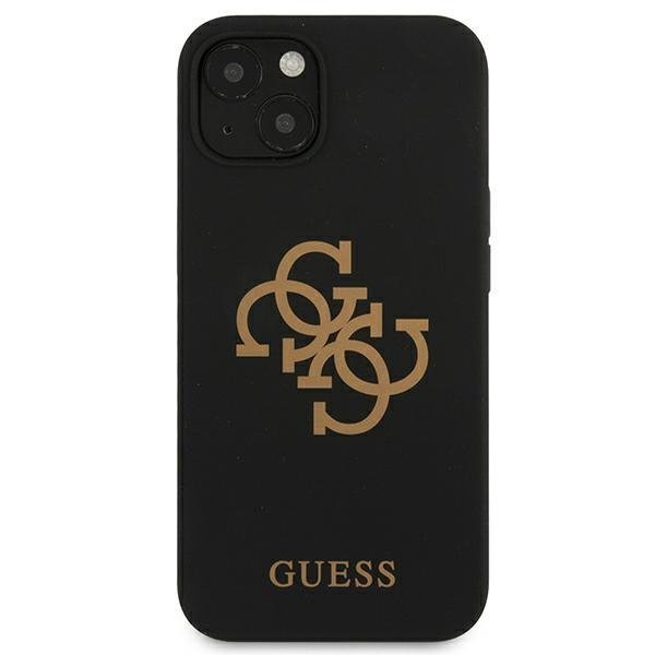 Guess iPhone 13 mini vāciņš Silicone 4G Logo Melns (1)