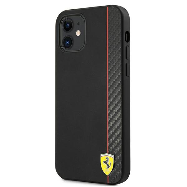 Ferrari iPhone 12 mini Case On Track Carbon Stripe, Black (0)