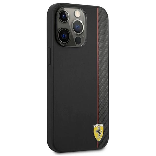 Чехол Ferrari On Track Stripe для iPhone 13 Pro Max, черный