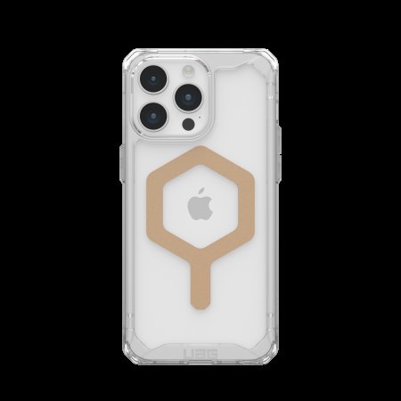 Apple iPhone 15 Pro Max 6.7'' UAG Plyo MagSafe Hard Case Cover, Transparent and Gold | Telefona Maciņš Vāciņš...