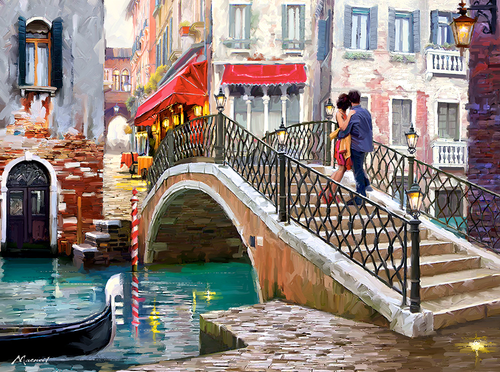 CASTORLAND Jigsaw Puzzle "Venice Bridge" for Children and Adults, 2000 pieces