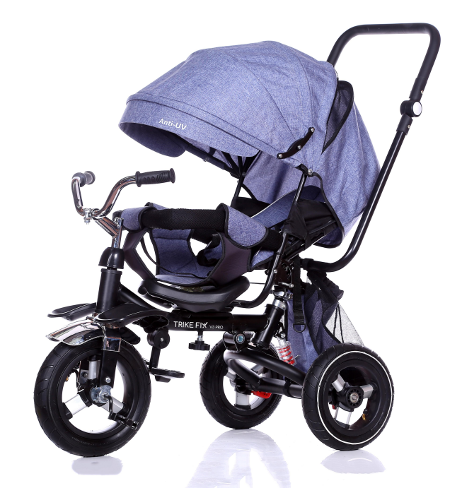 Bērnu Trīsriteņu Ratiņi Ritenis TRIKE FIX V3 Pro, Zils | Kids Baby Bike Tricycle Stroller Buggy