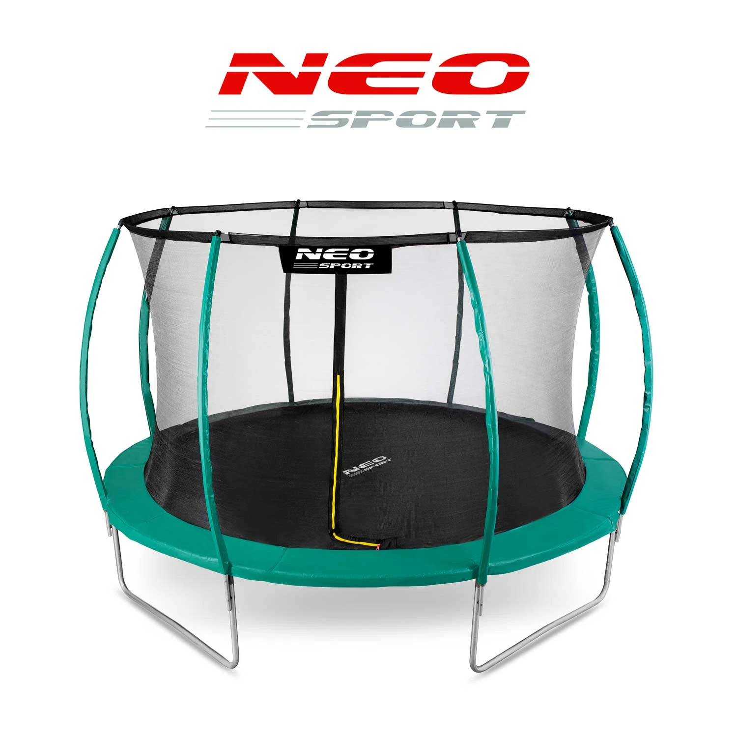 Neo-Sport dārza batuts ar iekšējo tīklu 374 cm (12ft), zaļš