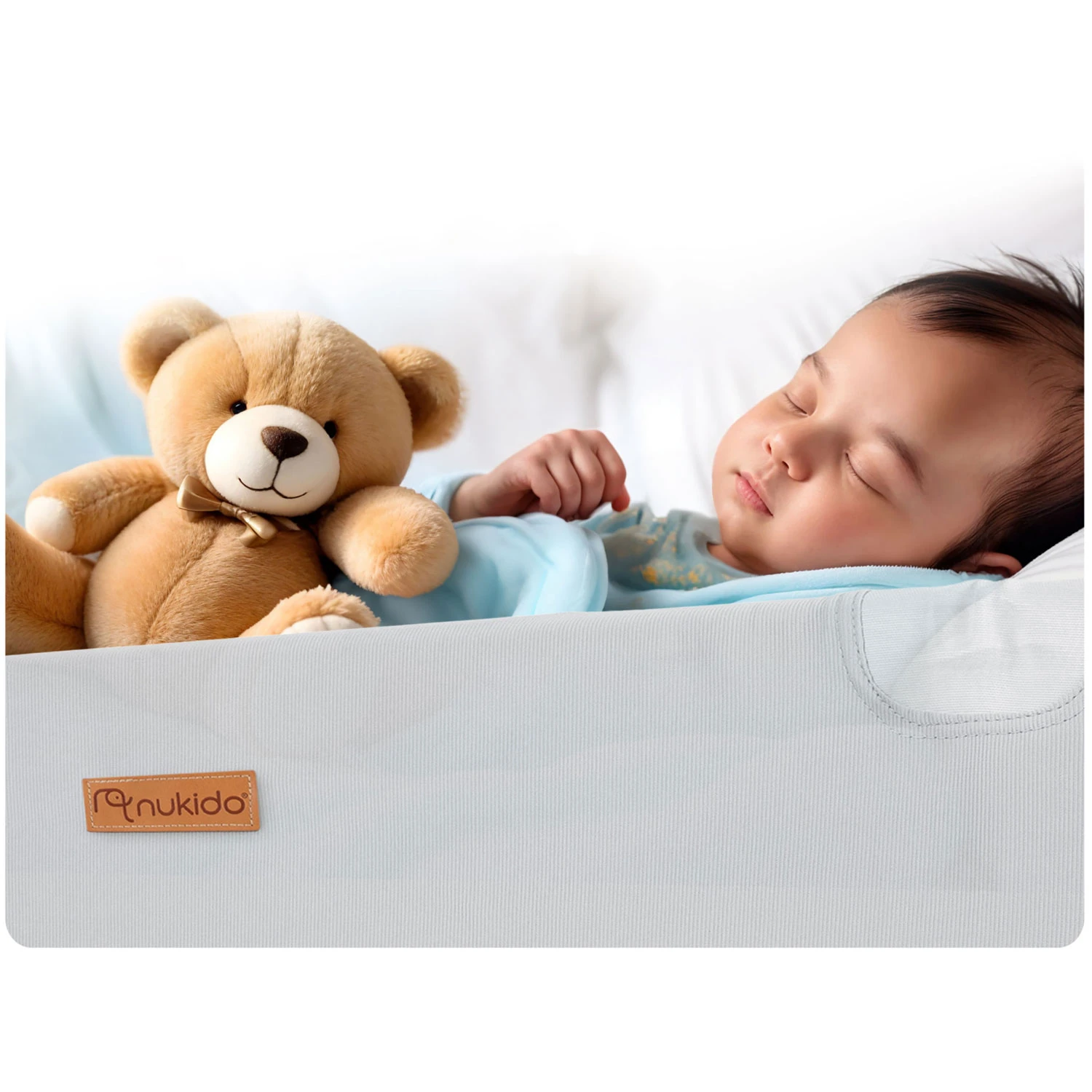 Nukido Bed Safety Rail, Guard, Barrier, 120x44 cm, Grey