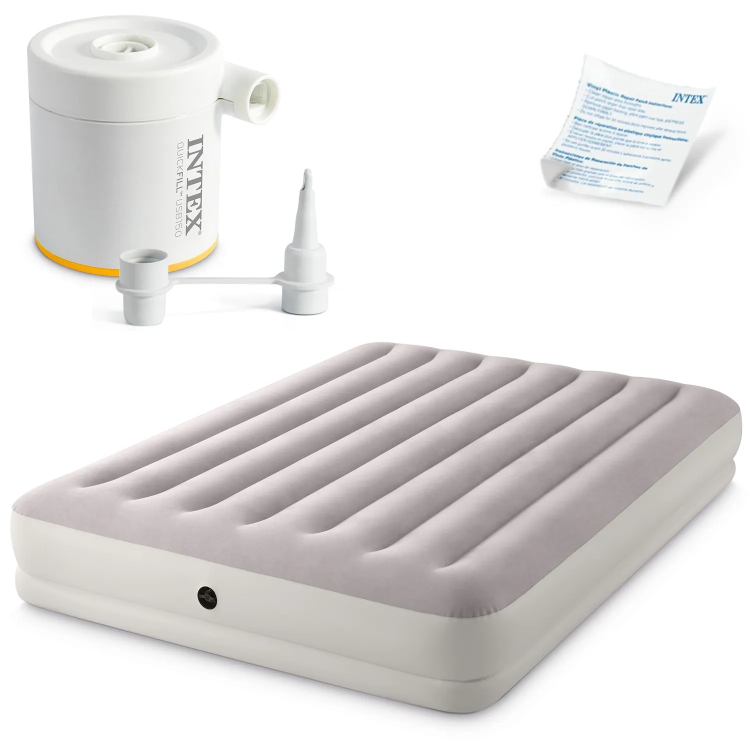 Inflatable Air Mattress 203x152x30 cm with Electric Pump INTEX 64179