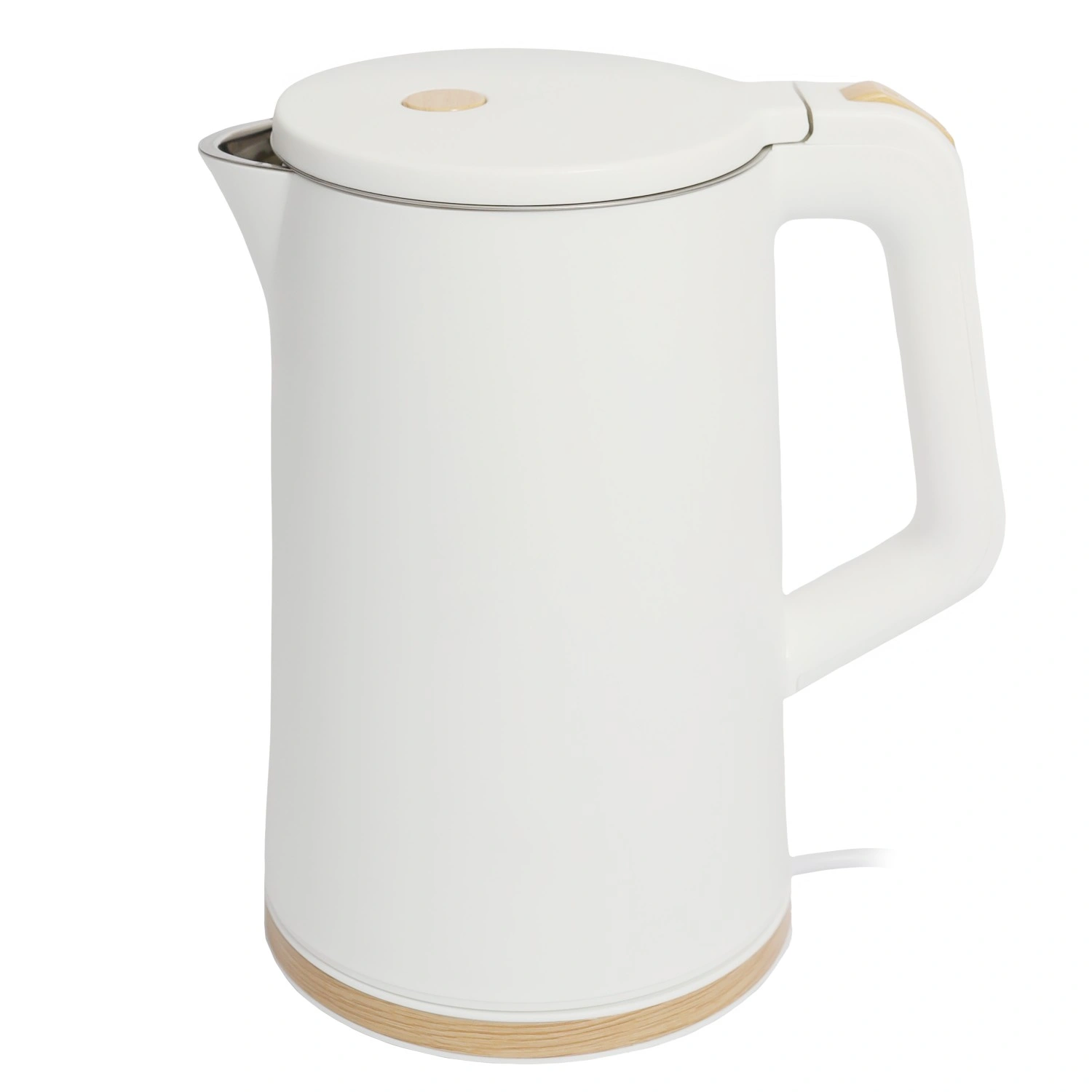 Cordless Electric Kettle 1.7L 1500W with 360° Rotating Base, White