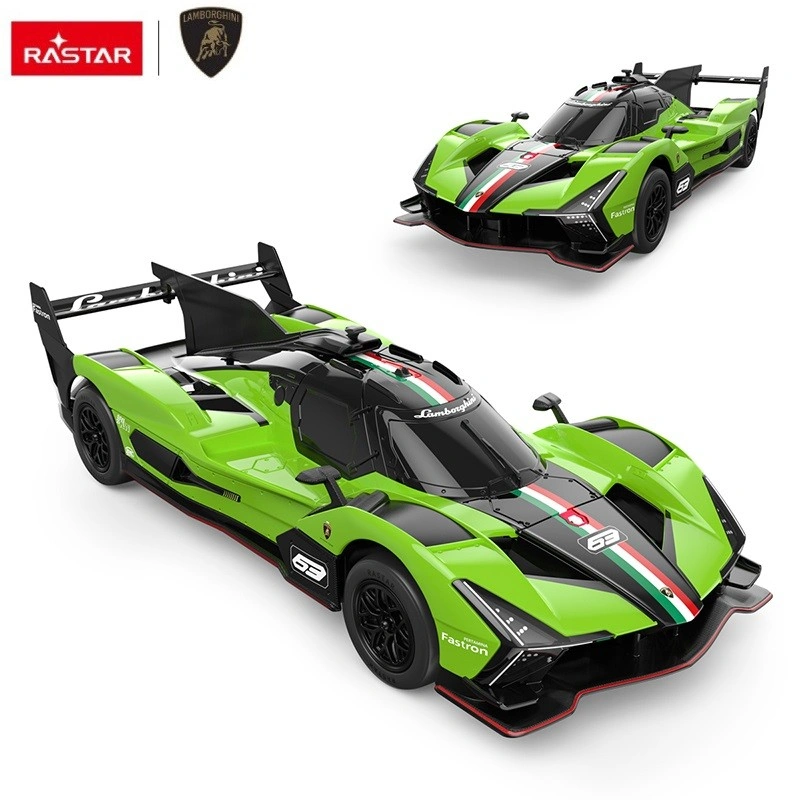 Rastar Lamborghini SC63 LMDH RC Car, 1:24, Black/Green